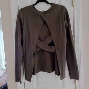 Olive Green Backless sweater